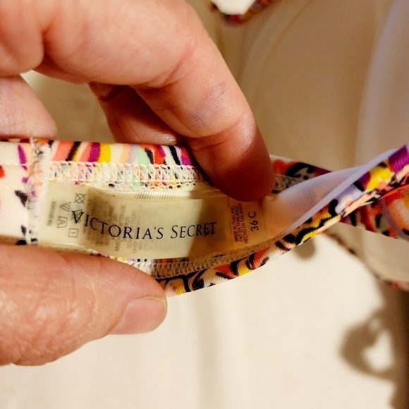 Victoria's Secret Swim Floral Strapless Bikini Top 36C Sexy Summer Pool Vacation - Picture 7 of 9